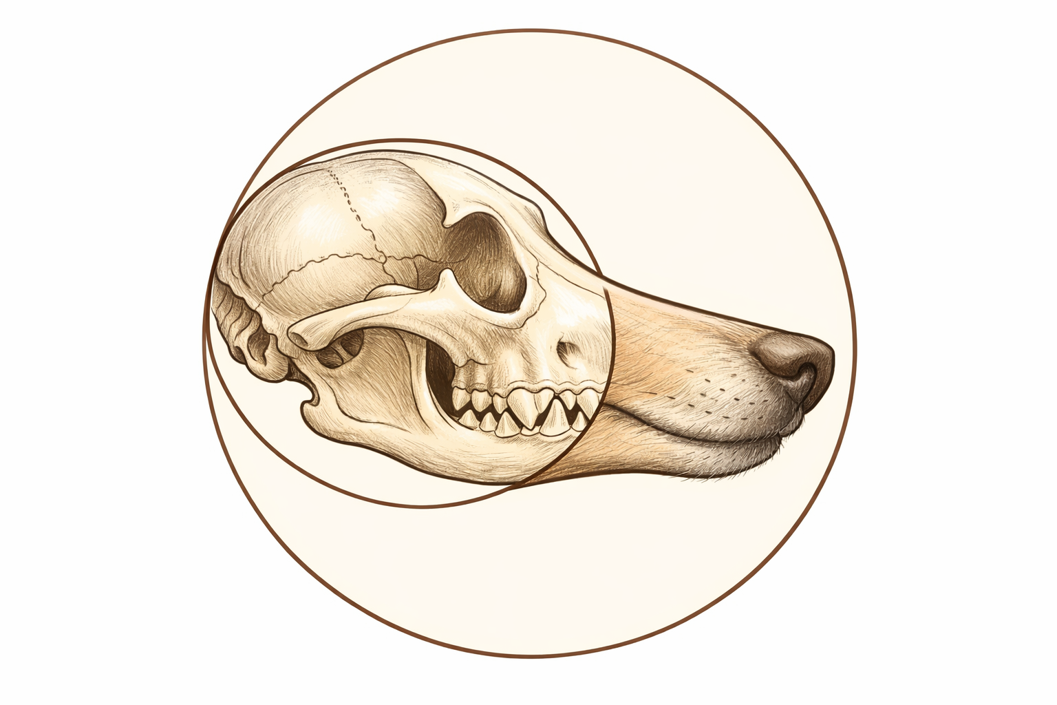Refined smooth curves forming the horse’s forehead, nose bridge, and muzzle.