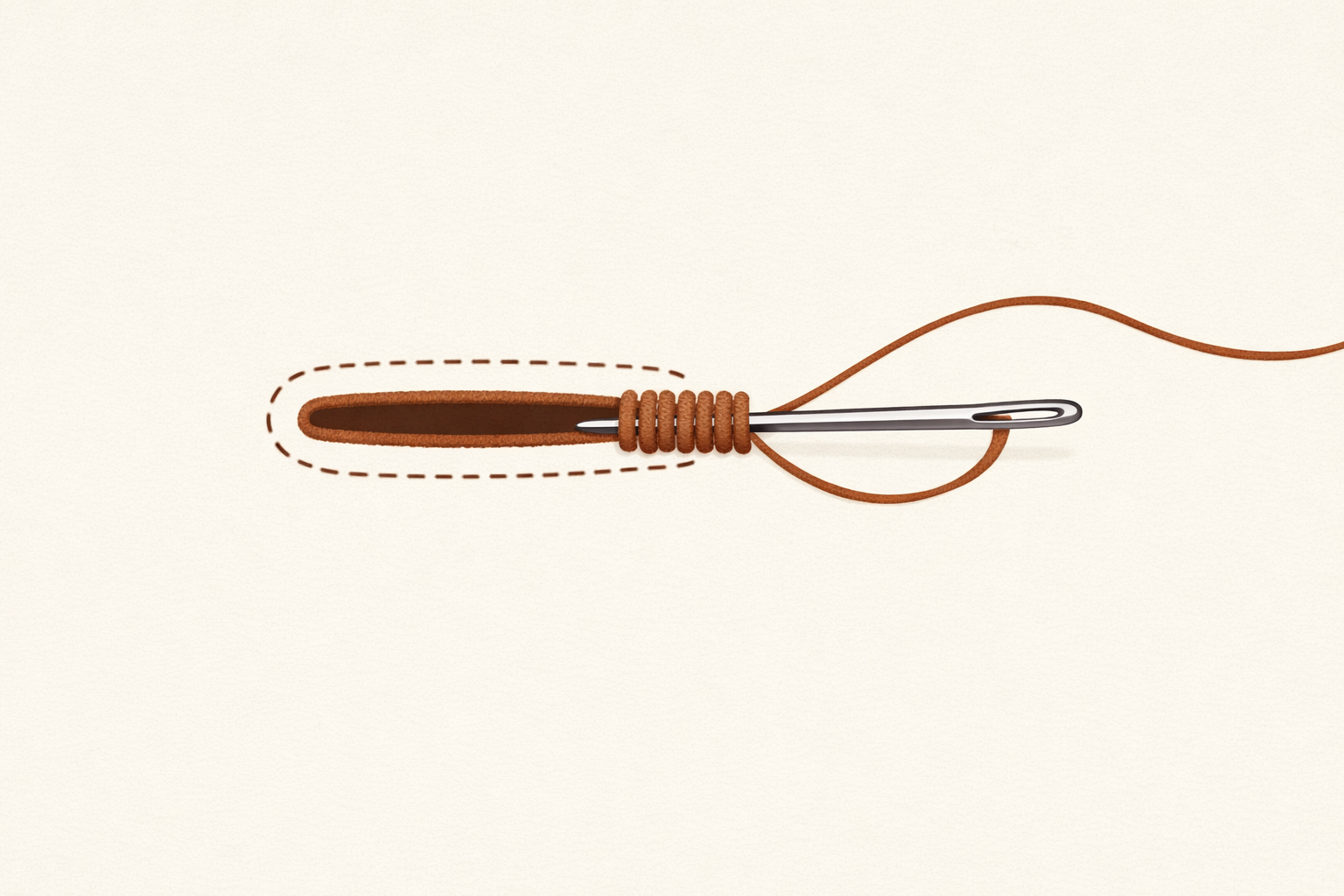 A short bar of close stitches reinforcing the end of the buttonhole.
